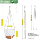 Self Watering Hanging Planters 10 inch, 2 Pack Hanging Baskets for Indoor Outdoor Plants, Hanging Flower Pots with Drainage Holes & 2 Kinds of Plant Hangers for Garden Home Décor, White Brown by GreenHaven Gardens