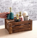 TIMRIS Set of 3 Rustic Wood Nesting Crates, Farmhouse Wooden Storage Container Boxes with Cutout Handles, Decorative Wooden Baskets for Display (Rustic Brown) by CozyNest Decor