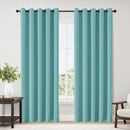 ChrisDowa Blackout Curtains 70 inches Wide for Bedroom - 2 Panels Set Extra Wide Grommet Thermal Insulated Room Darkening Curtains for Living Room (Aqua, 70 x 84 Inch) by CozyNest Decor