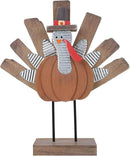 Zcaukya Thanksgiving Turkey Decoration, Wooden Indoor Standing Tabletop Turkey Decor for Home Office Bedroom Kitchen Thanksgiving Harvest Day Decorations by CozyNest Decor