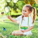 2 Set Bug Catcher for Kids- Educational Bug Catching Kit Including Butterfly Net, Insect Clip, Tweezer, Outdoor Toys for Kids Ages 3-10 (Green) by TinyTreasures Baby Boutique