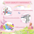 Floor Puzzles for Kids Ages 4-6, 70 Pieces Large Round Unicorn Princess Floor Puzzle Unicorn Jigsaw Puzzle Toy for 3 4 5 6 Toddler Girls - Educational Christmas, Birthday Gift by TinyTreasures Baby Boutique