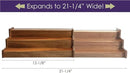 Acacia Wood 3 Tiered Spice Rack, 3 Tier Spice Organizer for Cabinet or Kitchen by CozyNest Decor