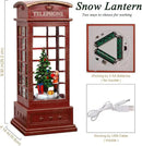 House & Garden Decoration,Christmas Lantern with 8 Pieces of Music,Sparkling Crystal Keep Circling Around The Snowman Families Music Box as a (Christmas Child) by CozyNest Decor