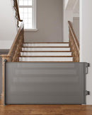Cumbor 76" Wide Long Retractable Safety Gates for Stairs, Mesh Dog Gate for The House, 34" Tall Extra Wide Pet Gate for Dogs, Long Gates for Doorways, Hallways, Indoor/Outdoor(Gray) by TinyTreasures Baby Boutique