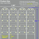 4 Pack Metal Garden Trellis 86.7" H Garden Fence Rustproof Trellis Cream White for Climbing Plants Support Roses Flower Cucumber Outdoor Lawn, White by GreenHaven Gardens