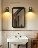 FEMILA Wall Sconces Set of 2, 1-Light Matte Black Bathroom Light Fixtures, Modern Single Vanity Light Wall Lamp with Hammered Metal Shade, 4FG59B-2 BK by CozyNest Decor