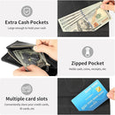 Passport Holder for Travel Rfid Passport Wallet for Women Men with Zipper Pocket Pen Sim Card Holders Slim Travel Accessories by TinyTreasures Baby Boutique