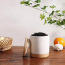 LEETOYI Ceramic Food Storage Jar with Seal Lid,Kitchen Canisters for Countertop, Serving for Ground Coffee, Tea, Sugar, Salt and More, 33 Oz by CozyNest Decor