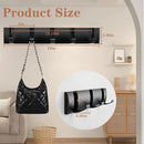 Folding Coat Hooks, Wall Mounted Coat Rack with 5 Retractable Hooks, Heavy Duty Towel Rack for Bathroom Wall Hook for Hanging Clothes Bathrobe, Stainless Steel Coat Hanger for Entryway(Black) by CozyNest Decor