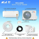 Cooper & Hunter 6,000 BTU 115V Single Zone Wall Mount Ductless Mini Split Air Conditioner & Heat Pump – 21.5 SEER2 – 16FT Installation Kit – R-410A Refrigerant Pre-Charged – Inverter by TinyTreasures Baby Boutique