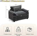 URRED Modular Sectional Sofa Comfy Cloud Couch, Modern Velvet Sofa Sleeper Deep Seat Couches with Ottoman/Pillows for Living Room (Dark Gray, 53'') by CozyNest Decor