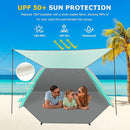 Gorich Beach Tent with Canopy - Easy Setup 3-4/5-6/7-8 Person Portable Sun Shelter, UPF 50+ UV Protection Sun Shade, Lightweight & Compact Beach Cabana for Family Travel by TinyTreasures Baby Boutique