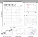 Wall Calendar 2025-2026, 18 Month Calendar from July 2025 to December 2026 14.5" x 11.8" Large Desk Calendar with Twin-Wire Binding for Home Office Planning Personal Organisers, Simple Style by TinyTreasures Baby Boutique