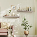 HOOBRO Floating Shelves for Wall, Wall Mounted Shelf Set of 2, 47.2" Hanging Shelf with Invisible Brackets, for Wall in Bathroom, Bedroom, Toilet, Kitchen, Living Room, Office, Greige BG120BJP201 by CozyNest Decor