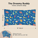 Toddler Pillow with Pillowcase - 10x18 My Little Dreamy Kids Travel Bed Pillows for Sleeping, Organic Cotton Small Pillowcase, Soft & Breathable, Machine Washable, Toddlers 2-5 Years Old (DinoWorld) by TinyTreasures Baby Boutique