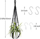 Augshy Macrame Hanging Planter, 2 Pack Hanging Planters for Indoor Plants Indoor Outdoor Decor Handmade Hanging Plant Holder(35 Inch) by GreenHaven Gardens