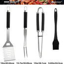 ROMANTICIST 20pcs Heavy Duty BBQ Grill Tool Set in Case - The Very Best Grill Gift for Father's Day and Christmas - Professional BBQ Accessories Set for Outdoor Cooking Camping Grilling Smoking, Black by GreenHaven Gardens