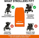 ONGUARD Waterproof Single and Double Stroller Bag for Airplane - Travel Stroller Cover for Air Travel and Storage - Gate Check Bag Backpack- Baby Airplane Essentials - Orange by TinyTreasures Baby Boutique