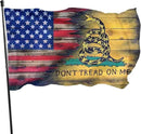 Us Flag Don‘t Tread On Me Flag 3x5 Feet Outdoor/Indoor Retirement Decoration Family America Flag Translucent Single Side Banner Sign by GreenHaven Gardens