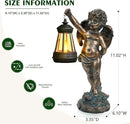 MININOVA Angel Statues Garden with Solar Lantern Outdoor Cherub Decorations Patio Yard Lawn Ornaments Housewarming Gifts for Mom Grandma Women by GreenHaven Gardens