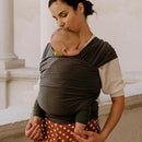 Boba Baby Wrap Carrier – Original Baby Sling Carrier for Newborns (7–35 lbs), Soft, Secure, Hands-Free & Ergonomic, Ideal for Comfortable Bonding, New Parents (Organic Dark Grey) by TinyTreasures Baby Boutique