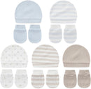 Cute Baby Girl Hats Mittens Set 10-Pack New Born Boy Caps Gloves Suit 0-6 Months Infant Accessories by TinyTreasures Baby Boutique