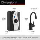 InSinkErator Stainless Steel Tank, H250MBLK-SS HOT250 System, Single-Handle Matte Black Faucet with 2/3-Gallon Instant Hot Water Dispenser by CozyNest Decor