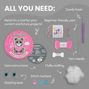 Cookie Box Crochet Kit for Beginners - Learn to Craft Amigurumi Stuffed Animals - Knitting Gift for Kids and Adults - Beginner-Friendly Yarn - Stitch-by-Stitch Video Tutorial - Bear Ted by TinyTreasures Baby Boutique