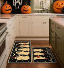 Halloween Kitchen Mat Set of 2, Pumpkin Ghost Bat Halloween Kitchen Decor, Halloween Rug for Floor, Indoor Spooky Home Decor with Non-Slip Backing,17 x 29 Inch & 17 x 47 Inch by CozyNest Decor