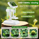 1600X Digital Microscope for Kids, Upgraded Portable Microscope with 4.0 inch HD Screen, 2-in-1 Desktop Handheld Miniscope Rechargeable Student Education Science Microscopes Gift for Kids by TinyTreasures Baby Boutique