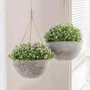 LA JOLIE MUSE Large Hanging Planters for Indoor Outdoor Plants, Hanging Flower Pots Marble Pattern (13.2 Inch,Set of 2) by CozyNest Decor