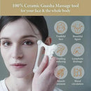 Natural Ceramic gua sha Massage Tool, face and Body guasha, Lymphatic Drainage Trigger, guasha Board, face Lift, Muscle Relief Massage Board by CozyNest Decor