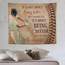 yowecso Baseball Tapestry Sport Theme Tapestry Wall Hanging for Bedroom Baseball Tapestries Aesthetic Wall Decor for Home Dorm Living Room 50"x60" by CozyNest Decor