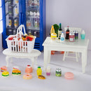 50 Pcs Miniature Food Drink Bottles Soda Pop Cans Pretend Play Kitchen Game Party Accessories Toys Hamburg Cake Ice Cream for 1/12 Doll House (25Food+25Drink) by TinyTreasures Baby Boutique