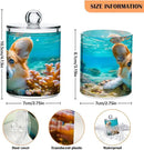 2 Pack Qtip Holder Organizer Dispenser Corgi Dog Underwater Bathroom Storage Canister Cotton Ball Holder Container for Cotton Pads/Swabs/Floss by CozyNest Decor