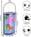 Hanging Solar Lantern Outdoor Waterproof LED Solar Lights Butterfly Decorative Lanterns Tabletop Lamp for Outdoor Patio Garden Yard Decor by GreenHaven Gardens