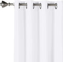 Amazon Basics Room Darkening Light Blocking Blackout Window Curtain with 2 Panels Grommets, for Living Room and Bedroom, 52 x 96 inches, White - Set of 2 by TinyTreasures Baby Boutique