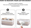 Large Storage Baskets for Organizing, Closet Shelf Baskets for Clothes Blanket Towels, Baby Nursery, Toy Bins Box, Woven Rope Baskets, 17 x 13 x 7.5”, 4 Packs Gradient Brown