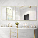 30x72inch Bathroom Mirror, Gold Rectangle Mirror with Thin Metal Frame, Large Rectangular Wall Mirrors for Bathroom, Living Roomm, Hair Salon, Big Farmehouse Mirror Hang Horizontal/Vertical by CozyNest Decor