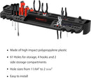 Tool Storage Shelf Wall Mount Utility Shelf Organizer Rack Has 61 Slots, 4 Hooks, 2 Compartments Garage Shelving and Tool Organizers by Stalwart by GreenHaven Gardens