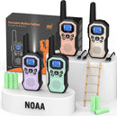 Walkie Talkies for Adults Long Range 2 Way Radios for Kids Rechargeable 4 Pack, Hiking Camping Skiing Cruising Gear with Lamp, USB-C, SOS Siren, NOAA Alert, iVOX Hands-Free, One-Touch Pairing by TinyTreasures Baby Boutique