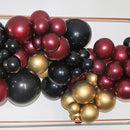 Black Burgundy Gold Balloons 12 Inch Burgundy Maroon Red Black Metallic Gold Latex Confetti Balloon for Kids Graduation Birthday Baby Shower Party Decoration by CozyNest Decor