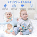 WAJIAYON Baby Fruit Feeder Pacifier - 12 Pack | 2 Infant Food Feeder Pacifier & 1 Babies Food Dispensing Spoon | Fruit Teethers for Babies | Silicone Teether Feeder Baby,Infant Teething Feeders (Blue) by TinyTreasures Baby Boutique