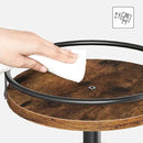 HOOBRO 3-Tier Lazy Susan Organizer, Rotating Spice Rack, Turntable Spice Rack, Vertical Storage Organizer, for Kitchen Countertop, Vanity, Dining Table, Rustic Brown and Black BF09TL01 by CozyNest Decor