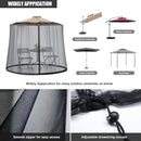 9-11 FT Umbrella Net for Outdoor Umbrella, Universal Hanging Mosquito Net for Patio,Polyester Mesh Umbrella Screen for Patio Tables with Zipper (Black) by GreenHaven Gardens
