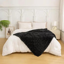 YUSOKI Luxury 3D Bubble Throw Blanket 2lb,All Ages,Home Decoration, (Black,50 * 60inches) by CozyNest Decor