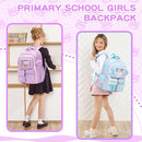 Kids Backpack for Girls School Bags for Middle School Students Book Bag for Elementary Primary Kawaii Ita Backpack, Purple and Beige by TinyTreasures Baby Boutique