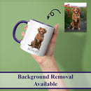 Personalized Coffee Mug, Custom Photo Text 11 Oz Ceramic Mug, Customized Picture Name Tea Cup, Unique Gift Idea, Taza Cafe Personalizadas Fotos, Cute Custom Gifts Mom Women Men, Mother's Day, Navy by TinyTreasures Baby Boutique