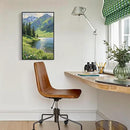 The scenery of mountain streams and green meadows is suitable for living rooms bedrooms offices landscape posters and wall paintings by CozyNest Decor